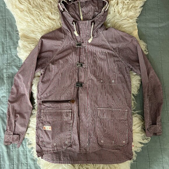 Marshall Artist Waxed Rain Jacket London Streetwear Red 2000-2012 Mens Medium - Picture 2 of 10